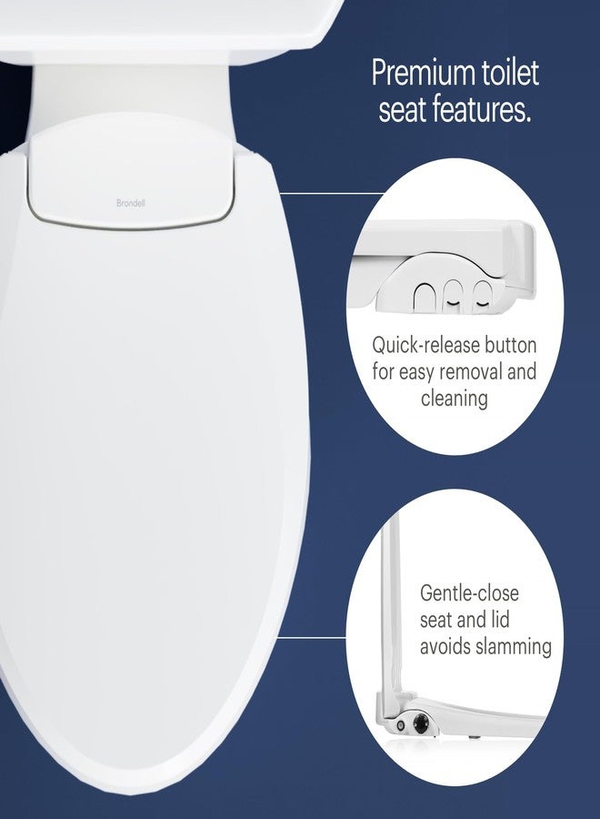 Brondell Bidet Toilet Seat Non-Electric Swash Ecoseat, Fits Elongated Toilets, White - Dual Nozzle System, Ambient Water Temperature - Bidet with Easy Installation - Image 4